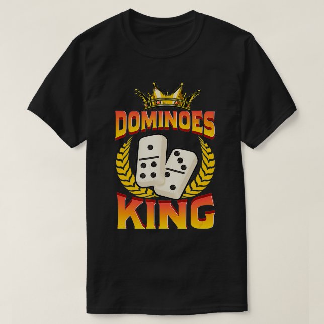 T-shirt Dominoes King Domino Joueur Domino genre cygnus  (Design devant)