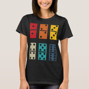 T-shirt Dominos carreaux rétro couleurs cool dominos joueu