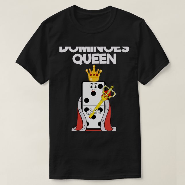 T-shirt Dominos Funny Dominoes Queen (Design devant)