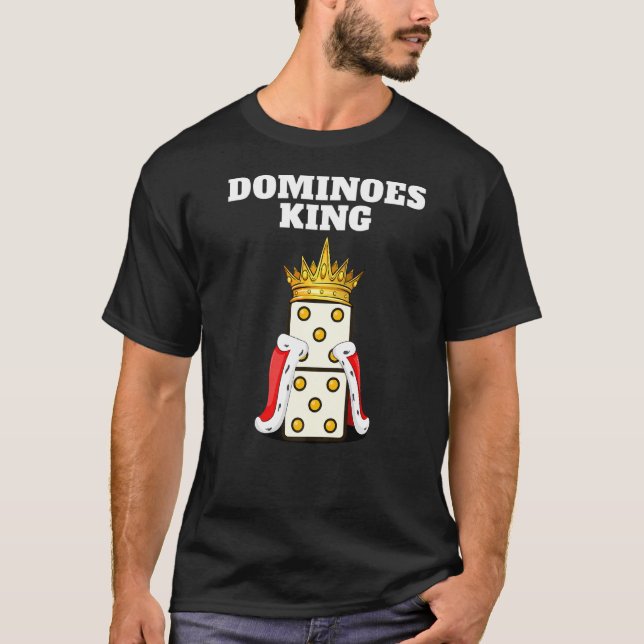 T-shirt Dominos King Mens Dominoes Joueurs Garçons Dominos (Devant)