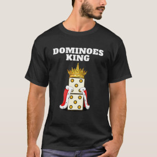 T-shirt Dominos King   Mens Dominoes Player   Boys Domino