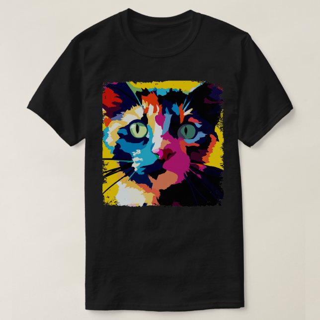 T-shirt Don Amoureux des chats Tortoiseshell 2 (Design devant)