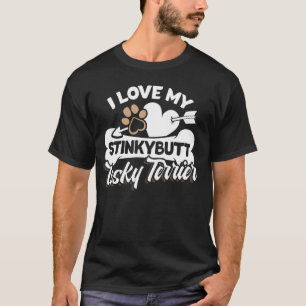 T-shirt Don Cesky Terrier - J'Aime Mon Chien Stinkybutt!
