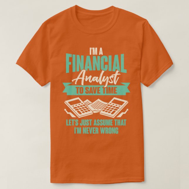 T-shirt Don d'analyste financier (Design devant)