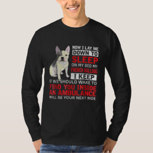 T-shirt Don de chien Je Dors Sur Mon Lit Mon Chien À Bal