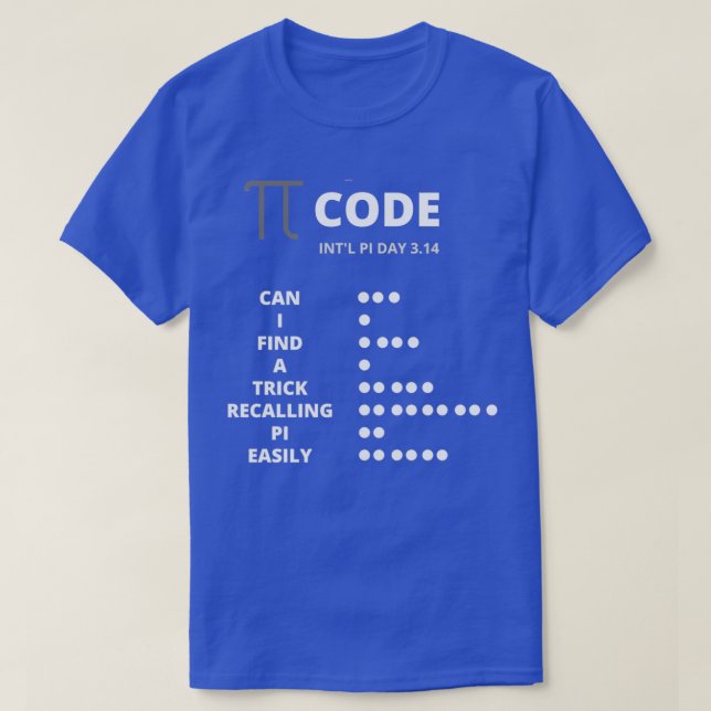 T-shirt Don de code Pi pour les Geeks mathématiques (Design devant)