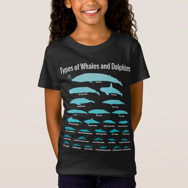 T-Shirt Don de dauphins pour fille | Design beauté (Devant)