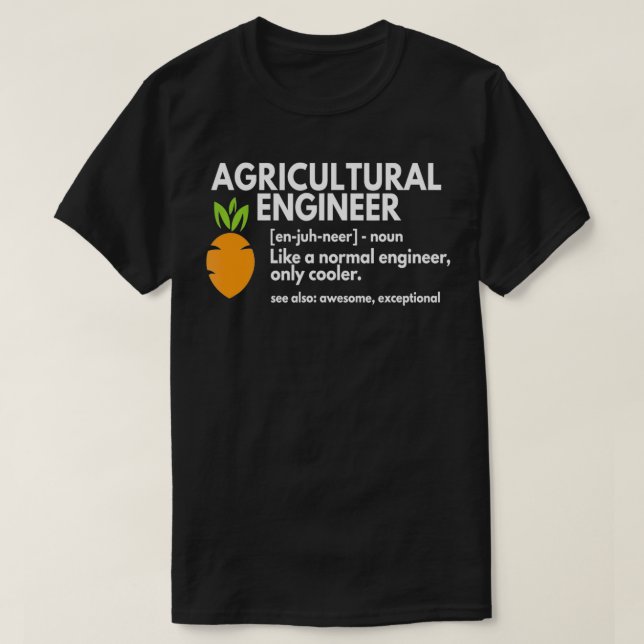 T-shirt Don de définition de l'ingénieur agricole (Design devant)