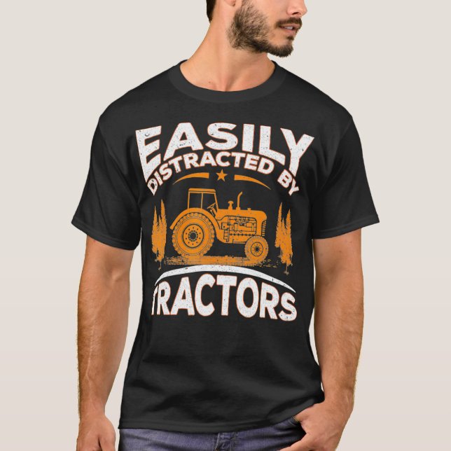 T-shirt Don De Devis D'Agriculture Drôle Facilement Distra (Devant)