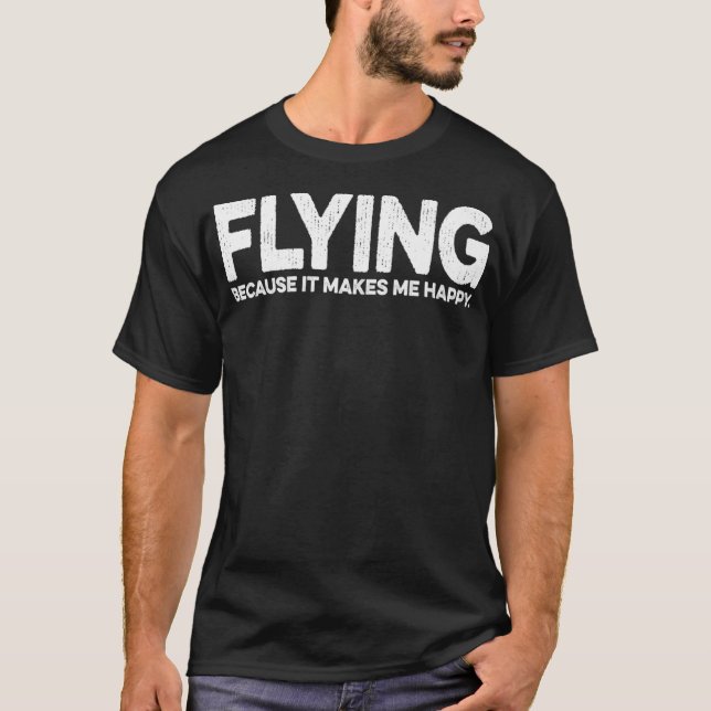 T-shirt Don de devis de vol amusant pour le pilote d'avion (Devant)