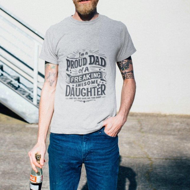 T-shirt Don de Fier Papa's Awesome Daughter (Créateur téléchargé)