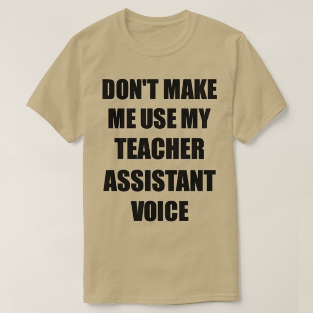 T-shirt Don de l'assistant enseignant pour les collègues F (Design devant)