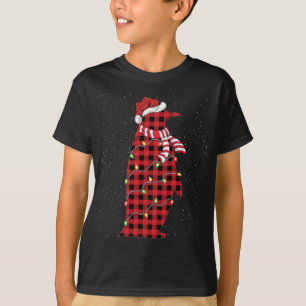 T-shirt Don de Noël de l'Amant du pingouin Santa Hat Pengu