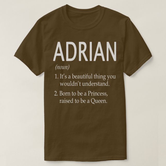T-shirt Don de nom Adrian (Design devant)