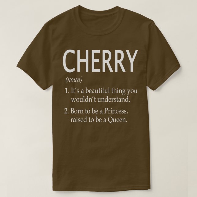 T-shirt Don de nom cerise (Design devant)