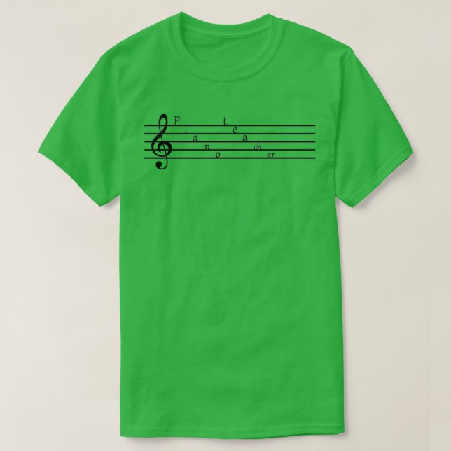 T-shirt don de piano enseignant (Design devant)