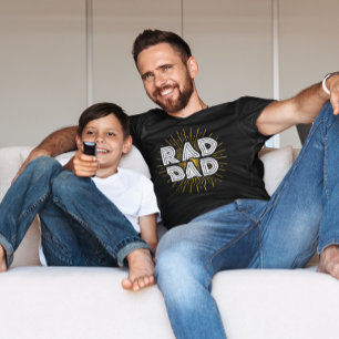 T-shirt Don de Rad Papa Kid au père Typographie blanche