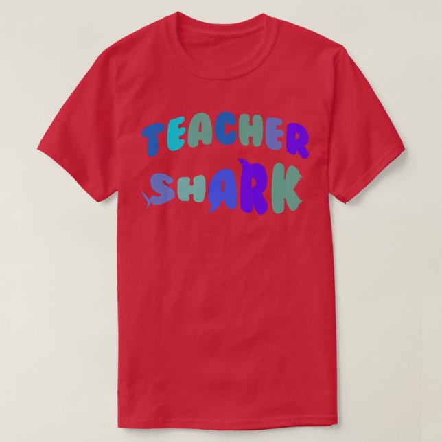 T-shirt Don de requin enseignant pour remercier l'enseigna (Design devant)