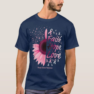 T-shirt Don de sensibilisation au cancer du sein Foi chrét