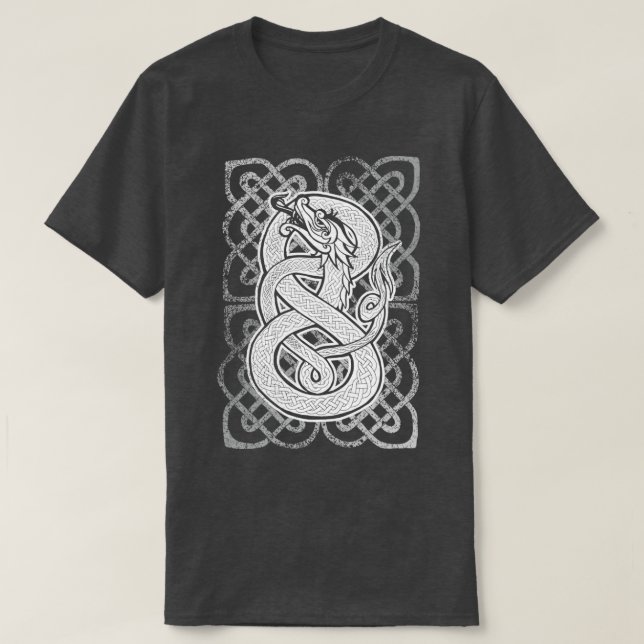 T-shirt Don de serpent céleste de dragon médiéval (Design devant)