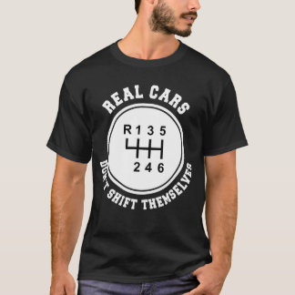 T-shirt Don de voiture de transport manuel Funny Gear Shif