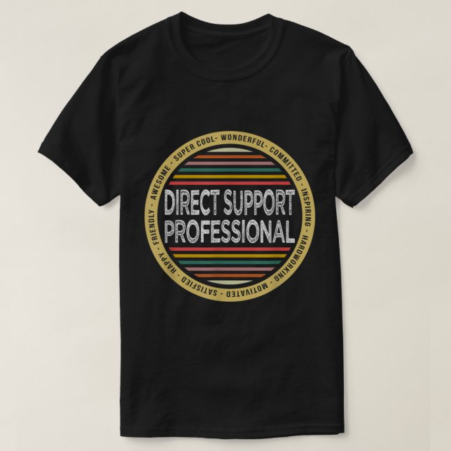T-shirt Don Direct Support Professionnel Drôle Profession (Design devant)