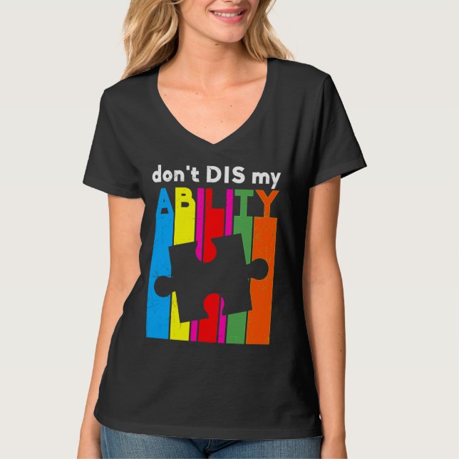 T-shirt Don Dis My Ability Autism Awareness (Devant)
