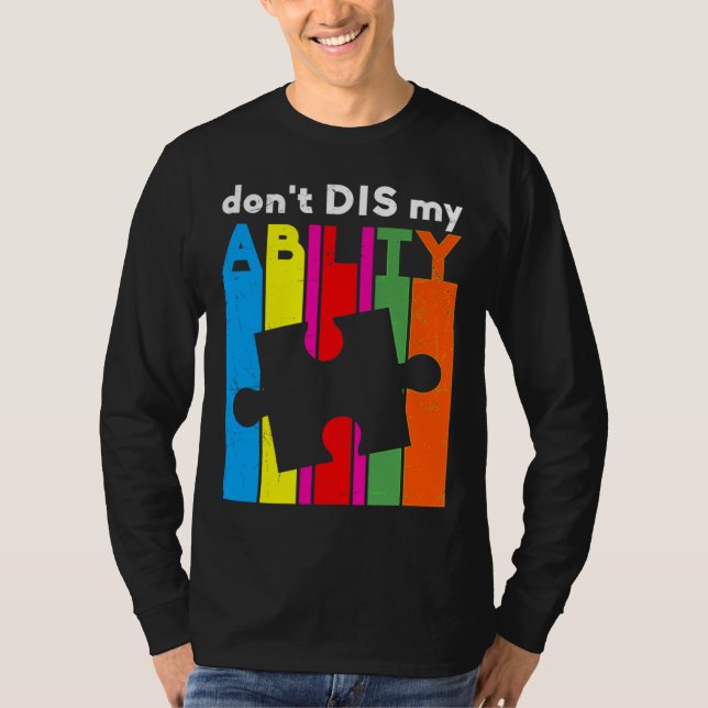 T-shirt Don Dis My Ability Autism Awareness (Devant)