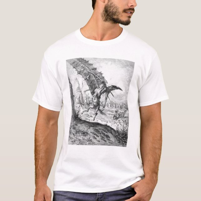 T-shirt Don don Quichotte et les moulins à vent (Devant)