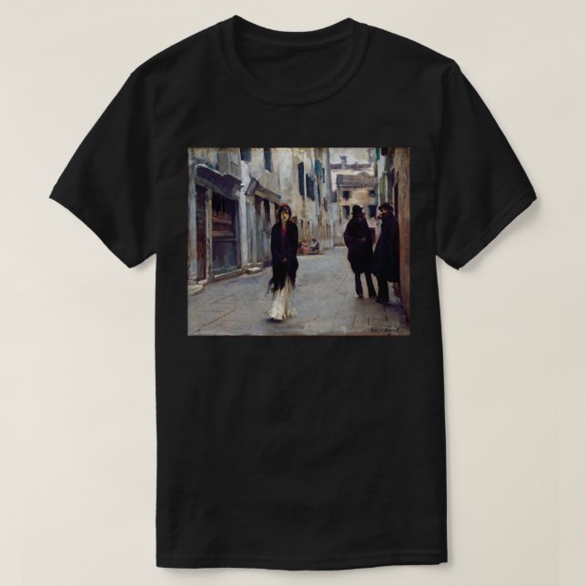 T-shirt Don John Singer Sargent Street À Venise Don Pour (Design devant)