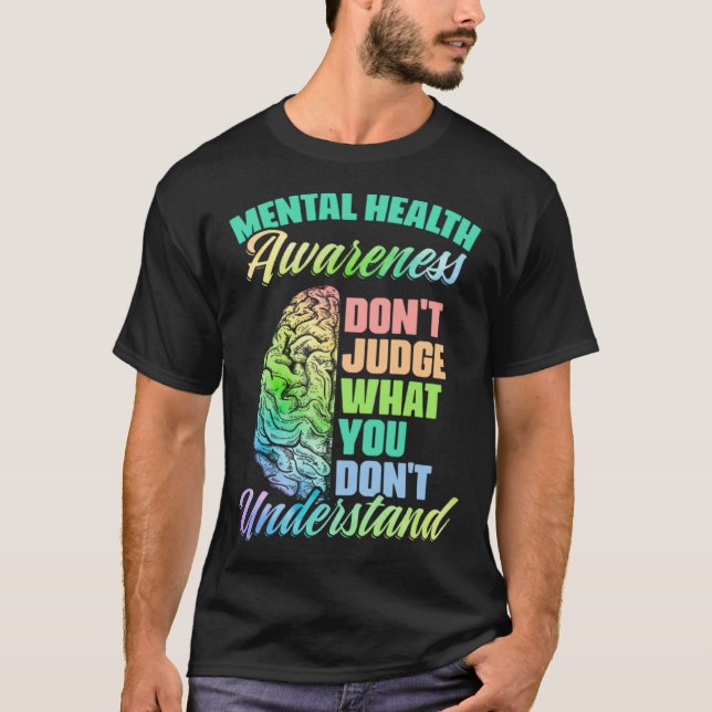 T-shirt Don Judge Mental Illness Support Mental Health Awa (Devant)