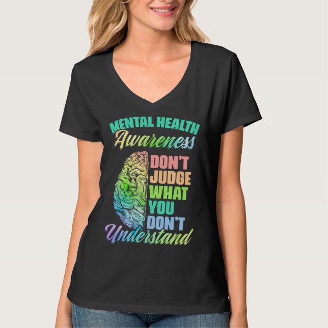 T-shirt Don Judge Mental Illness Support Mental Health Awa (Devant)
