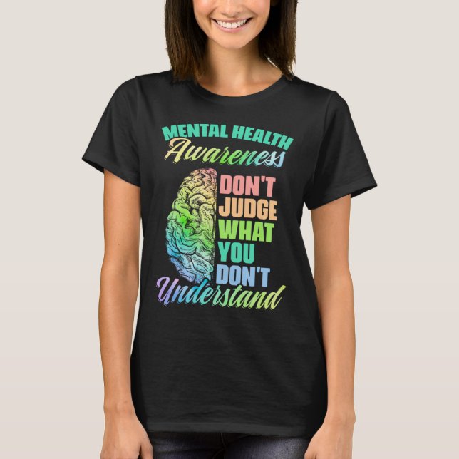 T-shirt Don Judge Mental Illness Support Mental Health Awa (Devant)