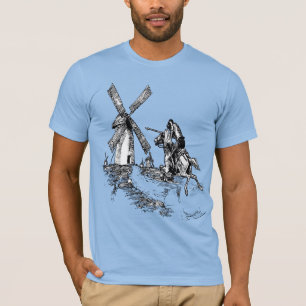 T-shirt Don Quichotte combattant des moulins à vent