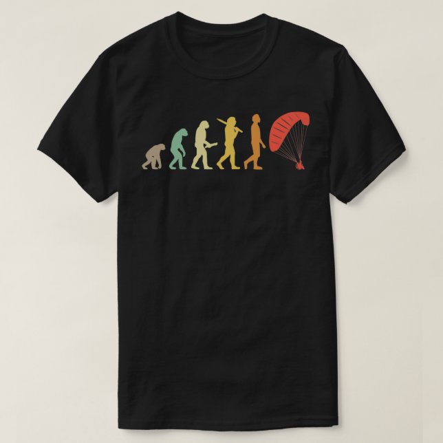 T-shirt Don Retro Paragliding Evolution Pour Paragliders 2 (Design devant)