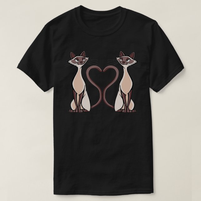 T-shirt Don Siamese Cat Twins Pour Propriétaire De La race (Design devant)