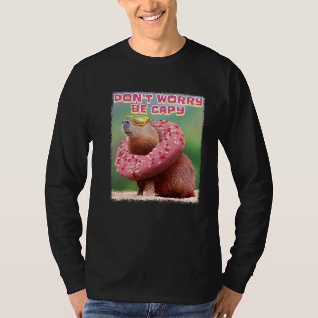 T-shirt Don t Worry Be Capy Capybara (Devant)