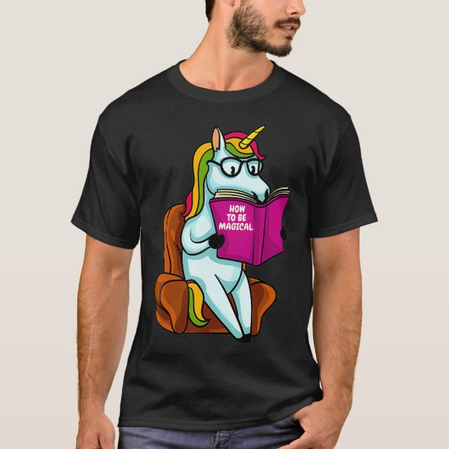 T-shirt Don Unicorn Librarian Pour Un Livre De Lecture D'E (Devant)