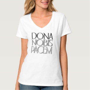 T-shirt Dona Nobis Pacem, Donnez-nous de la typographie de