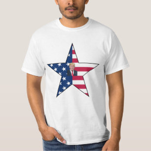 T-shirt Donald J. Trump~ Président~ Drapeau US~ Étoile ~ M