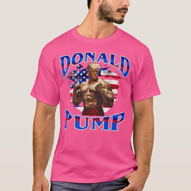 T-shirt Donald Pump Gym Drôle entraînement Fitness Fitness (Devant)