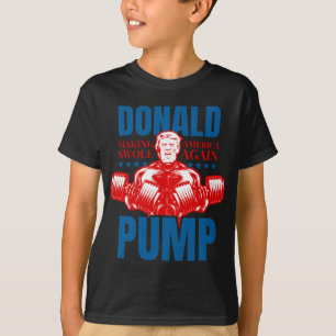 T-shirt Donald Pump Swole America Trump Weight Lifting
