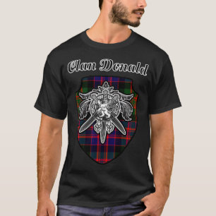 T-shirt Donald Scottish Clan Tartan Lion Sword Crest 