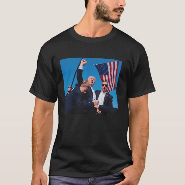 T-shirt Donald Trump 2024 A Survécu À Une Balade Électoral (Devant)