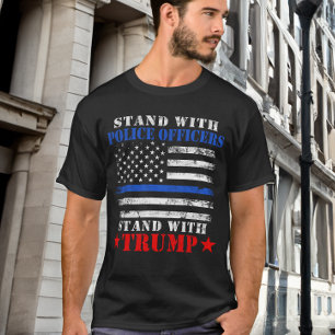 T-shirt Donald Trump 2024 aux côtés des policiers