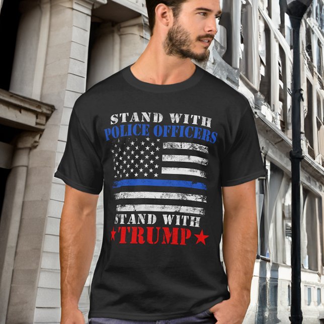 T-shirt Donald Trump 2024 aux côtés des policiers (trump 2024 pro police t-shirt)