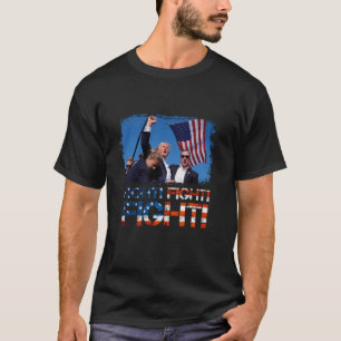 T-shirt Donald Trump 2024 Lutte Contre les Etats-Unis Fl