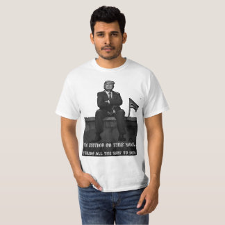 T-shirt Donald Trump 2024 Mur Art avec drapeau américain