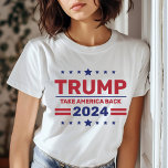 T-shirt Donald Trump 2024, personnalisable, ramènent l'Amé<br><div class="desc">Montrez votre soutien avec un T-shirt personnalisé Donald Trump 2024 Take America Back. Doté du slogan audacieux "Take America Back" et de couleurs patriotiques et vibrantes, ce T-shirt est parfait pour démontrer votre engagement envers la campagne 2024. Fabriqué avec un tissu confortable et de haute qualité, il est conçu pour...</div>