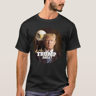T-shirt Donald Trump 2024 Photo - aigle chauve sur l'épaul